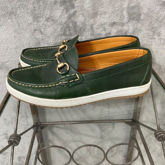 Yuketen Green Bit Loafer mini Lug Sole Size 8.5D - Picture 1 of 16